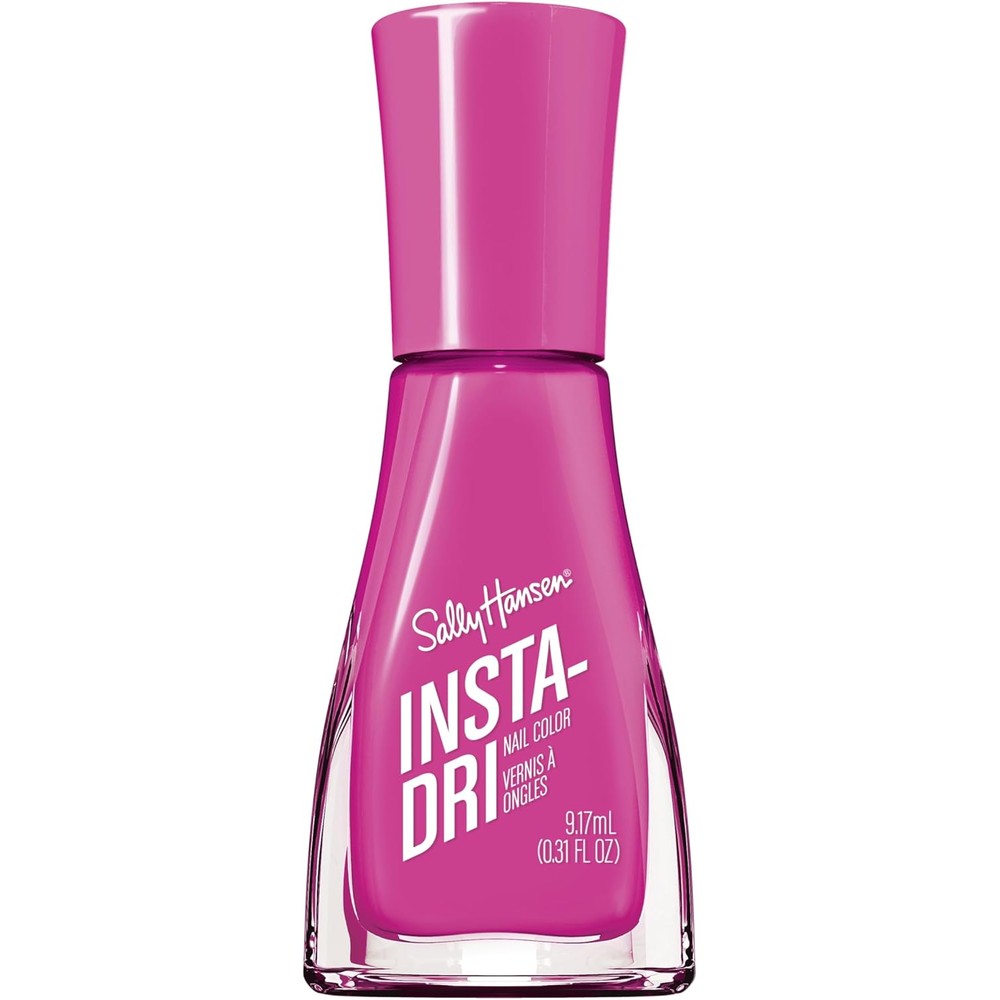 Sally Hansen Insta-Dri Electric Feels Nail Polish | Quick Dry, Long Lasting, Streak-Free Shine | Opaque, Shiny | 424 Magenta Pulse | Neon Purple Pink Nail Color