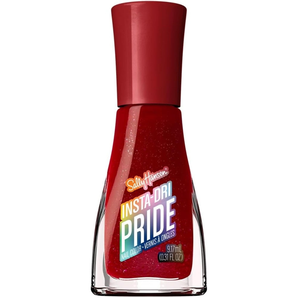 Sally Hansen Insta-Dri Pride Nail Polish | Quick Dry, Long Lasting, Streak-Free Shine | Opaque, Glossy | 769 Tot-ALLY Red | Bright Candy Red Nail Color