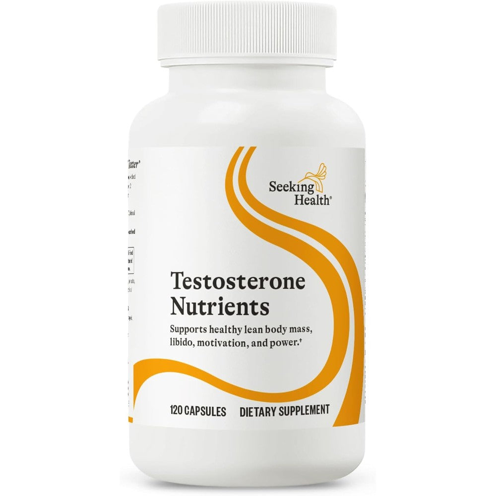 Seeking Health Testosterone Nutrients - Healthy Hormonal Balance for Men & Women - Supports Muscle, Energy & Memory - Supports Sperm Health & Motivation - 120 Capsules