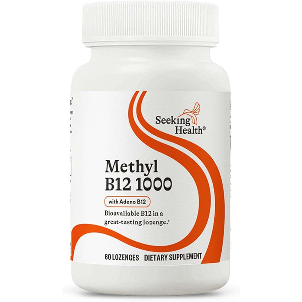 Seeking Health Methyl B12 1000, 1000 mcg B12 as Adenosylcobalamin and Methylcobalamin, Supports Homocysteine Levels and Methylation, MTHFR Support, Vegan and Vegetarian (60 lozenges)*