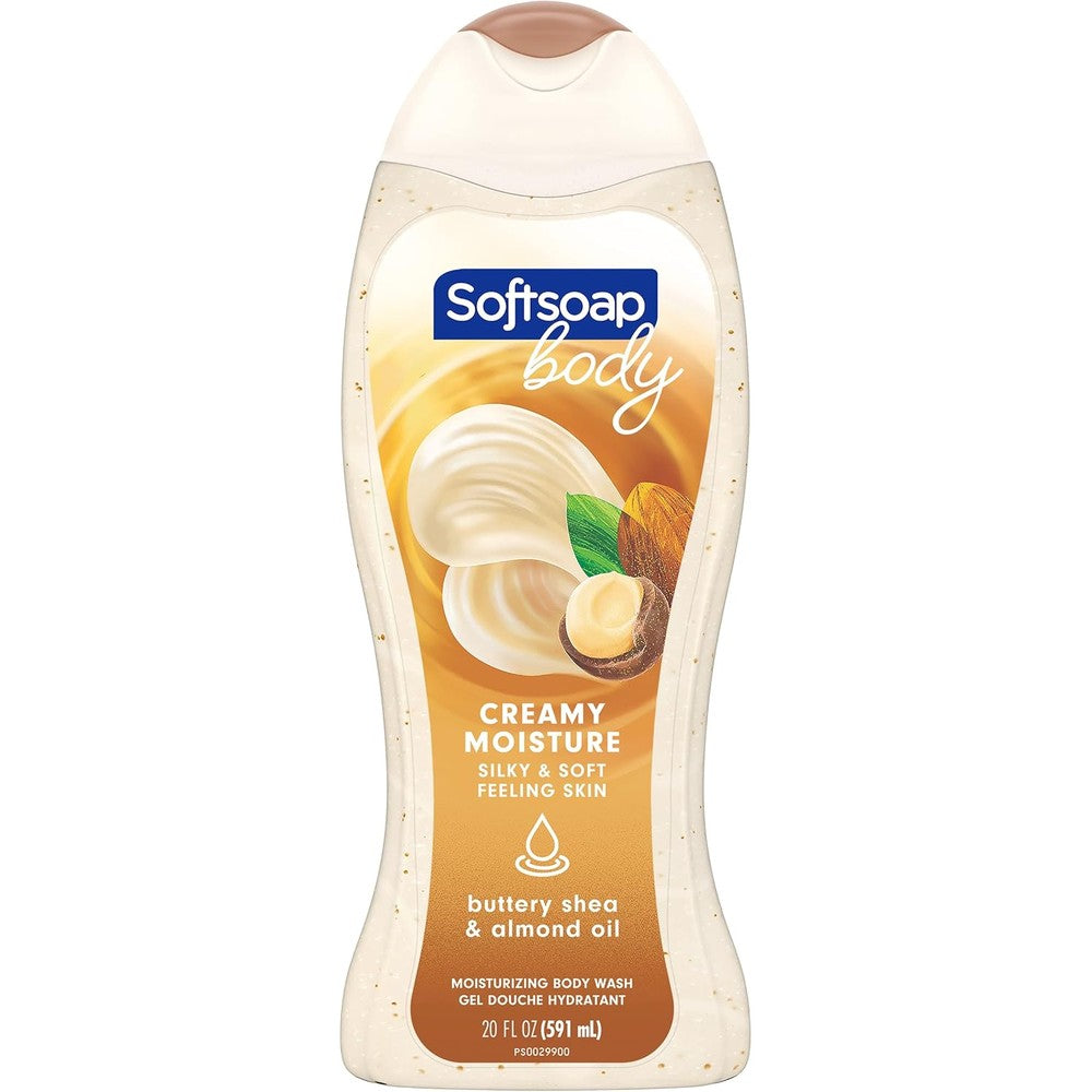 Softsoap Moisturizing Body Wash Shea And Almond Oil For Silky Skin 20 Fluid Ounce - Image 1