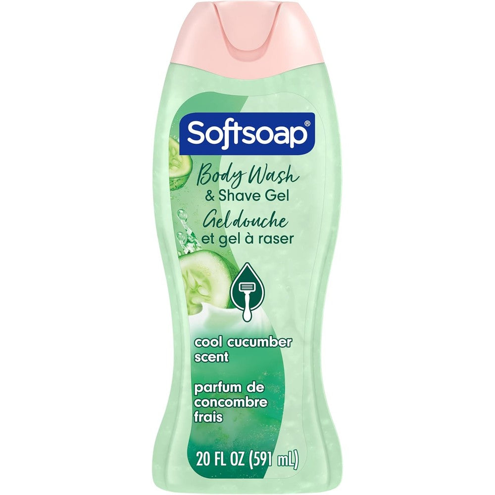 Softsoap Moisturizing Body Wash and Shave Gel Cool Cucumber front view
