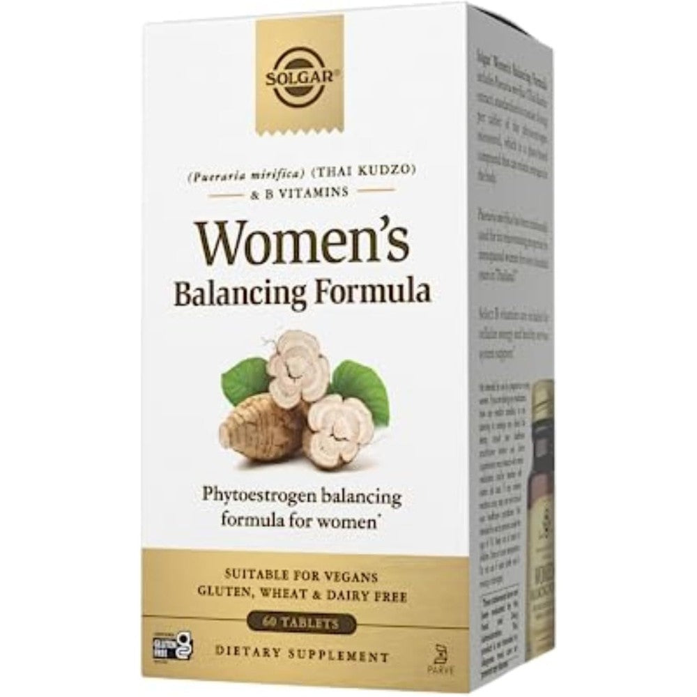 Solgar Women's Balancing Formula, 60 Tablets - Pueraria Mirifica - Phytoestrogen Balancing Formula, Energy Metabolism, Nervous System Health - Vegan, Gluten-Free, Dairy Free, Kosher - 60 Servings