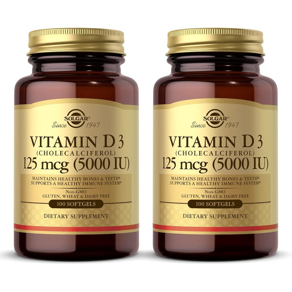 Solgar Vitamin D3 400 IU softgels front bottle view