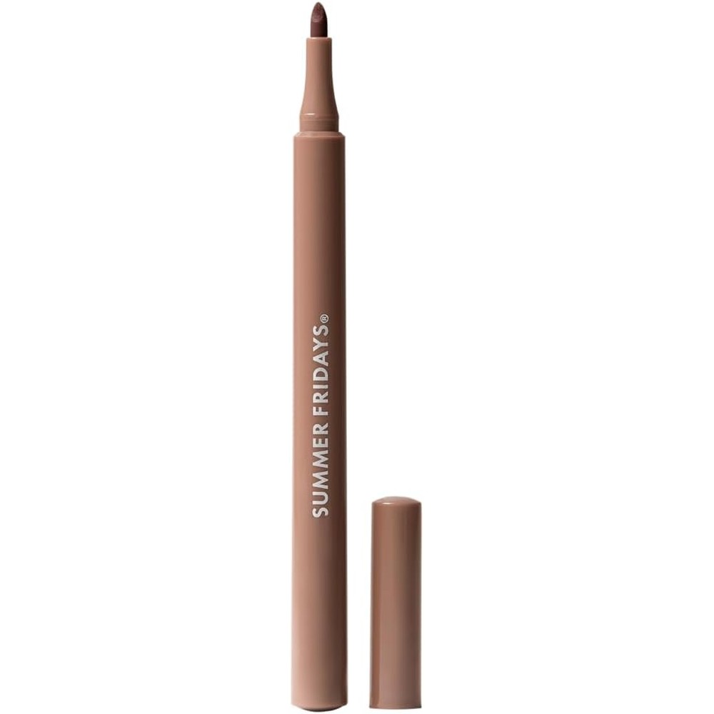 Summer Fridays Flushed Lip Stain Almond front view showing sleek packaging and natural tint shade.