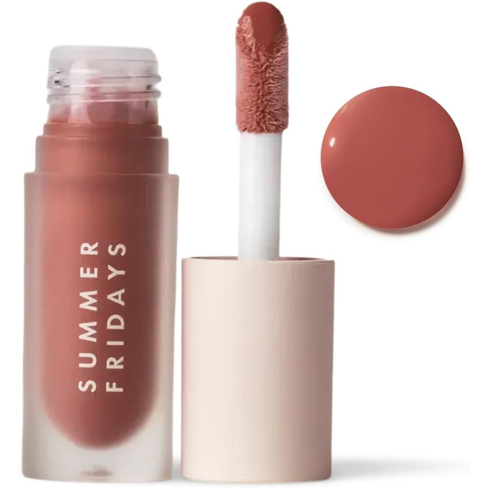 Summer Fridays Dream Lip Oil Blush Dreams front view hydrating tinted lip gloss oil