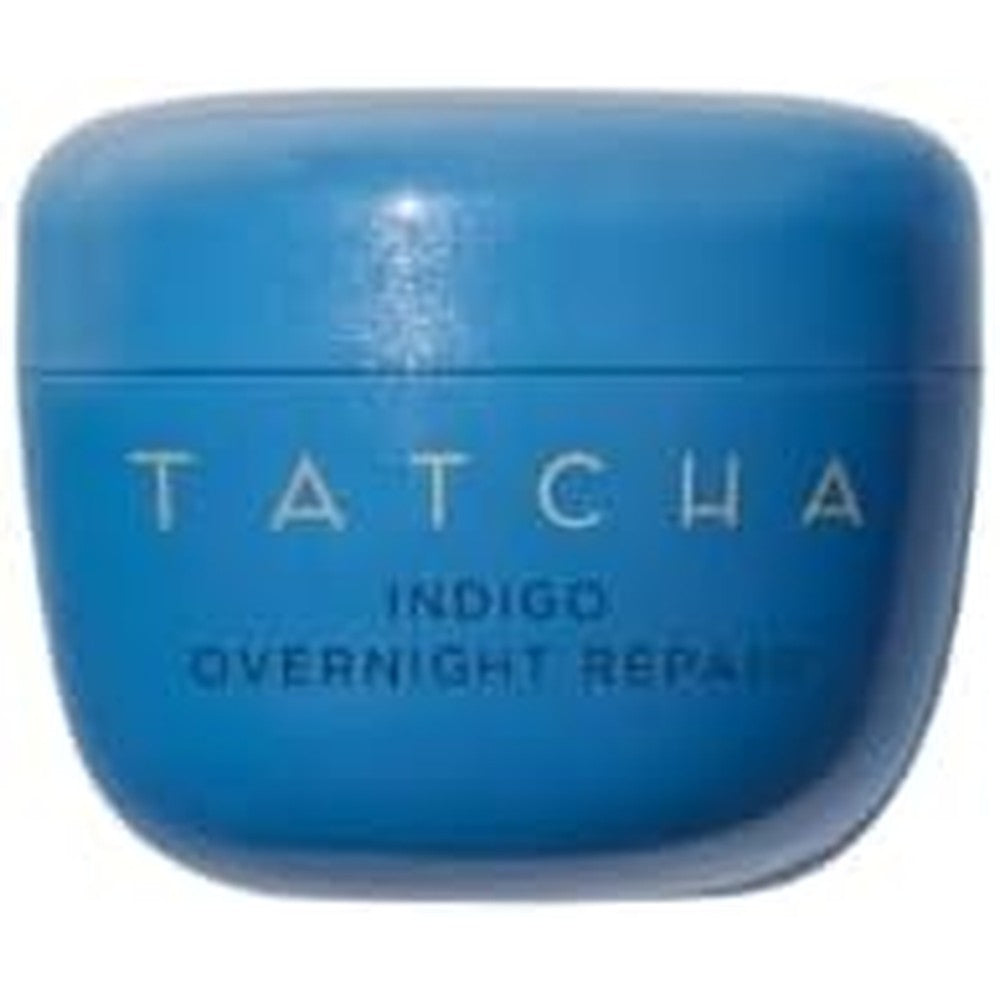 Tatcha Indigo Overnight Repair, Travel-Sized | Mini Redness Reducing, Barrier Reparing Cream - Calm Irritation and Improve Skin Barrier for Sensitive and Eczema-Prone Skin | 15 ml / 0.5 fl. oz.