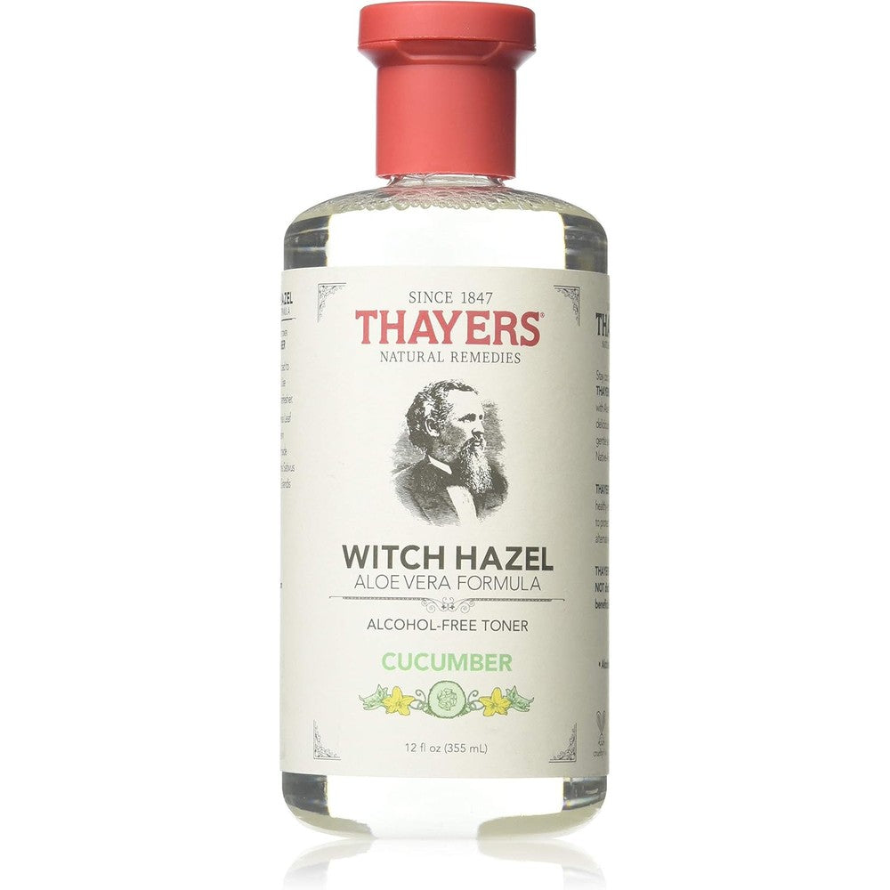 Thayers Witch Hazel Toner With Aloe Vera Formula Alcohol-Free Cucumber - 12 Oz, Pack of 3