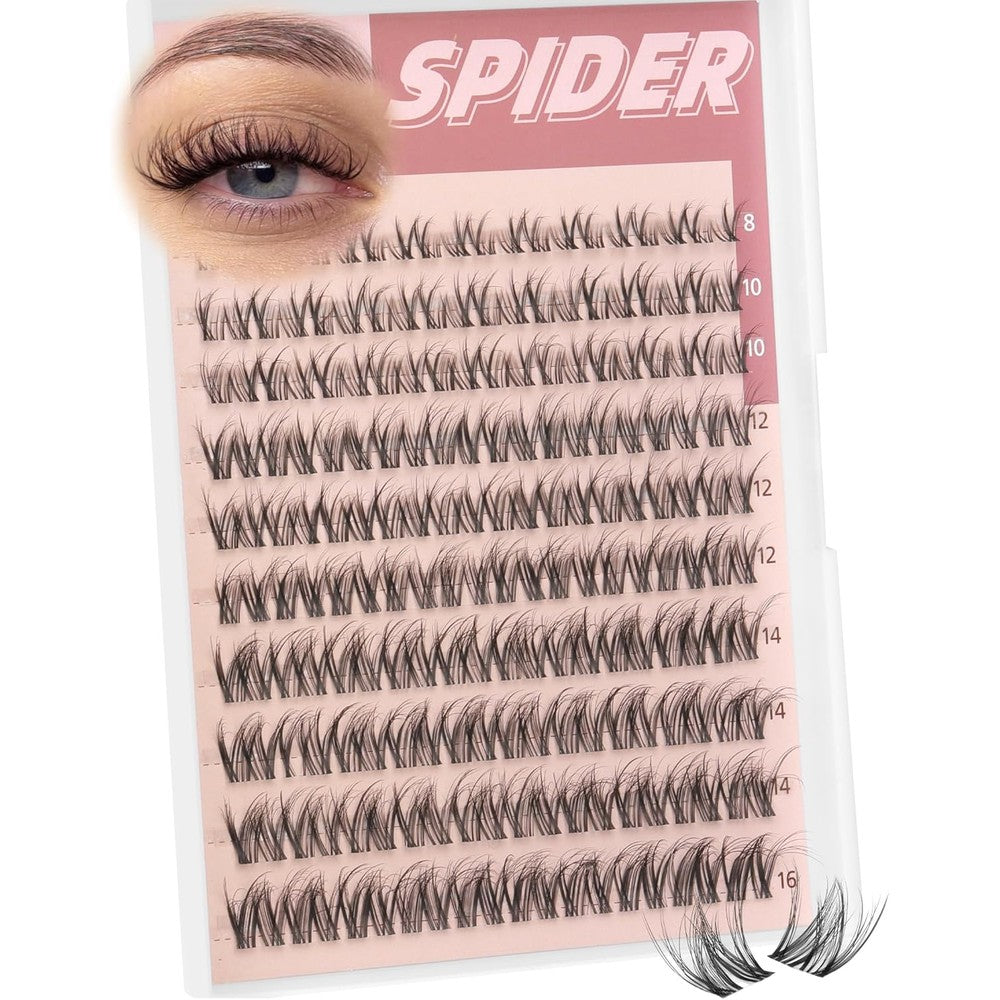 Spider Lash Clusters Wispy Fluffy Eyelash Clusters Natural Cluster Eyelash Extensions Breeze Individual Lashes Clusters Clear Band Cluster Lashes Pestaas Postizas Naturales by TNFVLONEINS