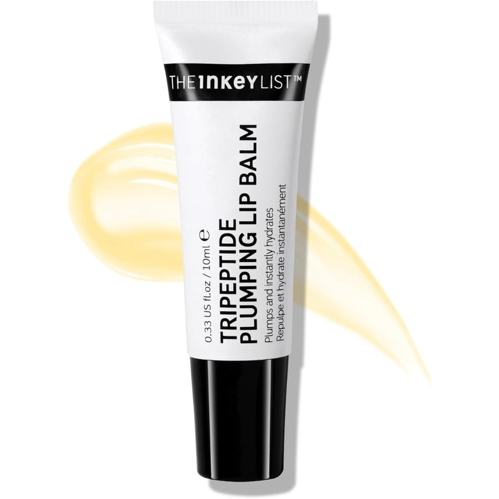The INKEY List Tripeptide Plumping Lip Balm clear gloss front view