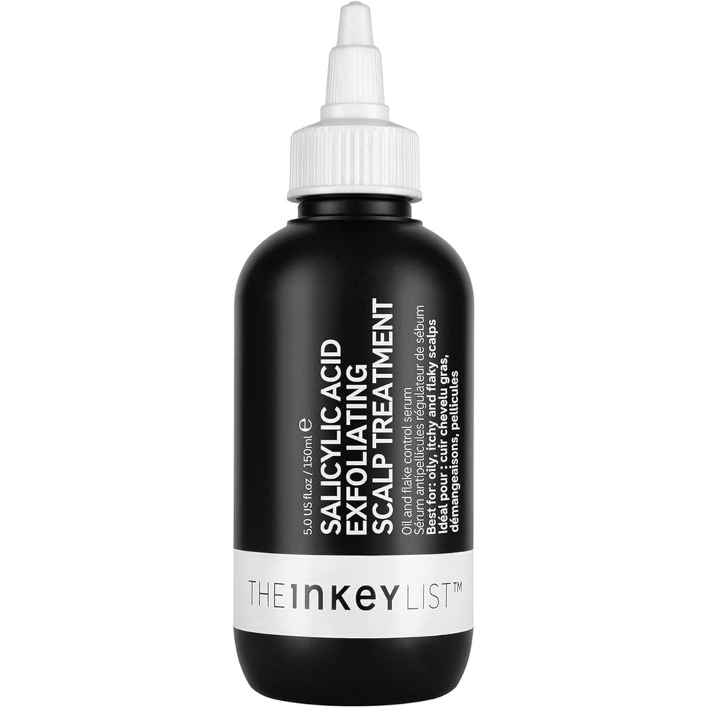 The INKEY List Salicylic Acid Exfoliating Scalp Treatment front view bottle for dandruff control