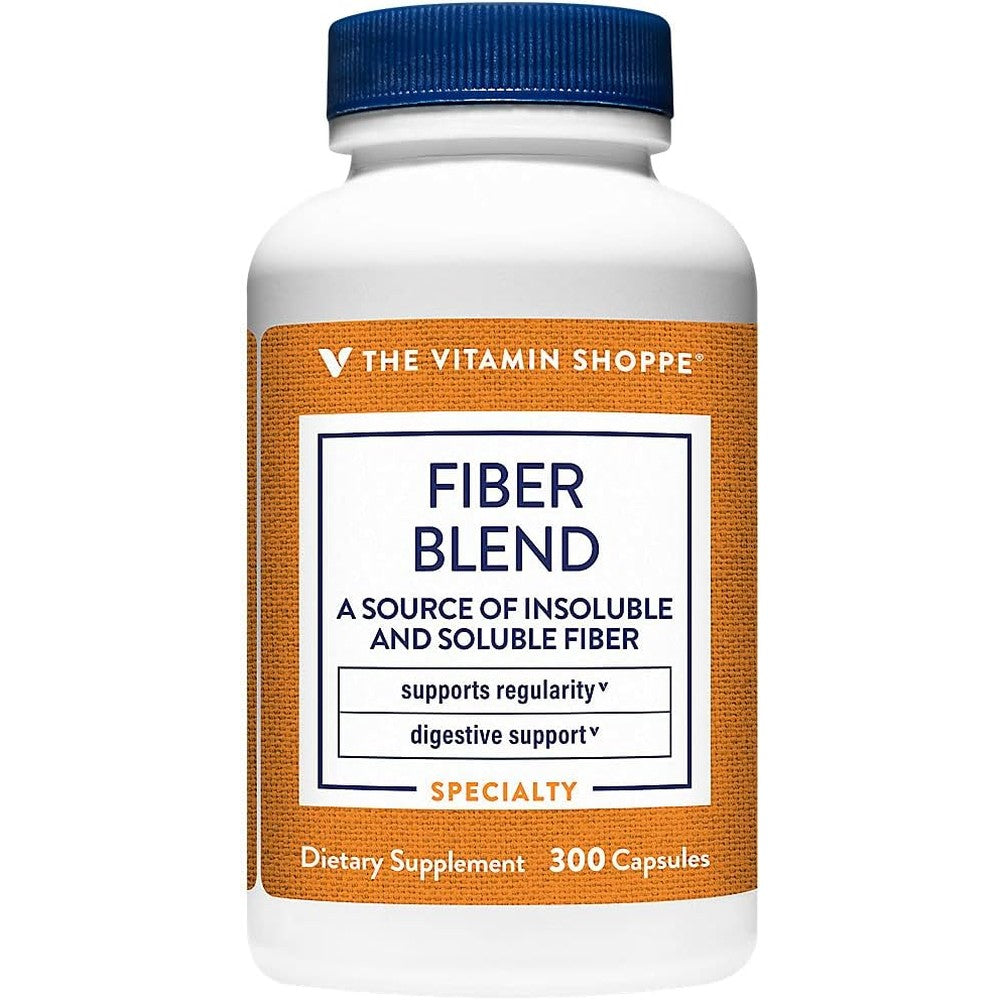 The Vitamin Shoppe Fiber Blend, Natural Source Insoluble and (300 Capsules)