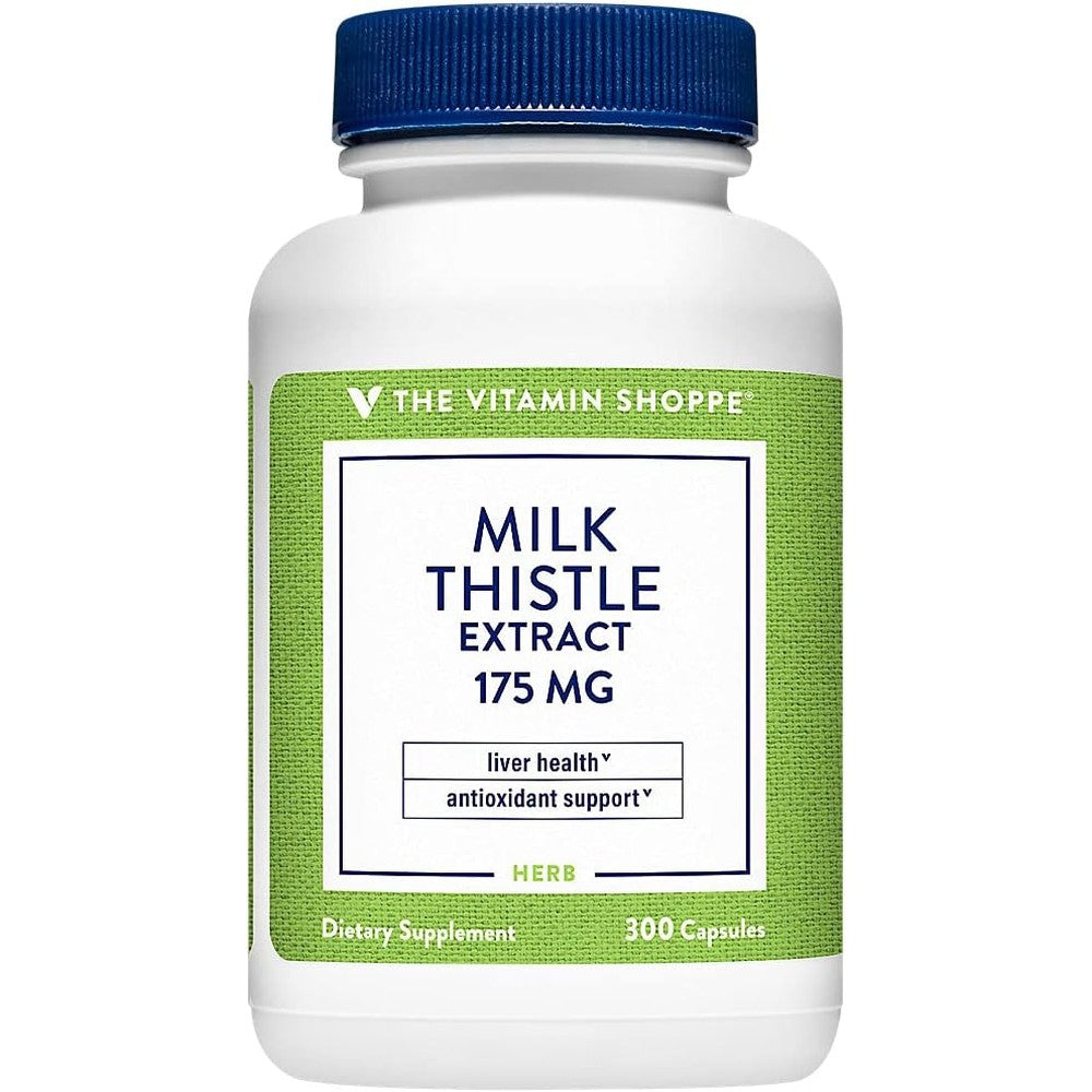 The Vitamin Shoppe Milk Thistle 175 MG - Liver Health Support, Detoxification & Antioxidant Protection (300 Capsules)