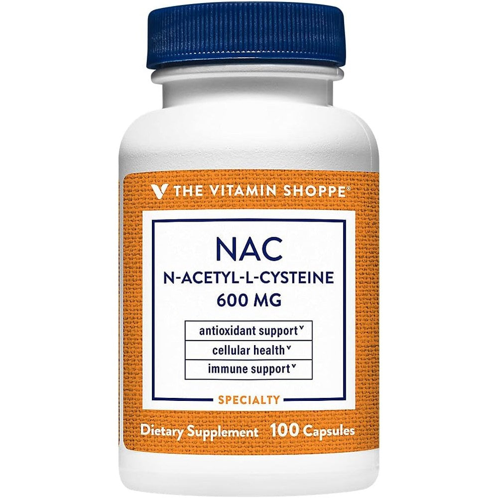 The Vitamin Shoppe NAC N-Acetyl-L-Cysteine Promotes Cellucor Health, Immune (100 Capsules)