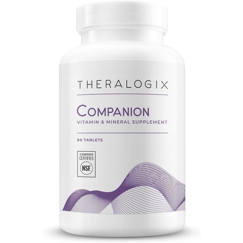 Theralogix Companion Multivitamin & Mineral Supplement - 90-Day Supply - Supplement for Women & Men Without Iron, Vitamin D, or Vitamin K - B Vitamins, Zinc & Magnesium - NSF Certified - 90 Tablets