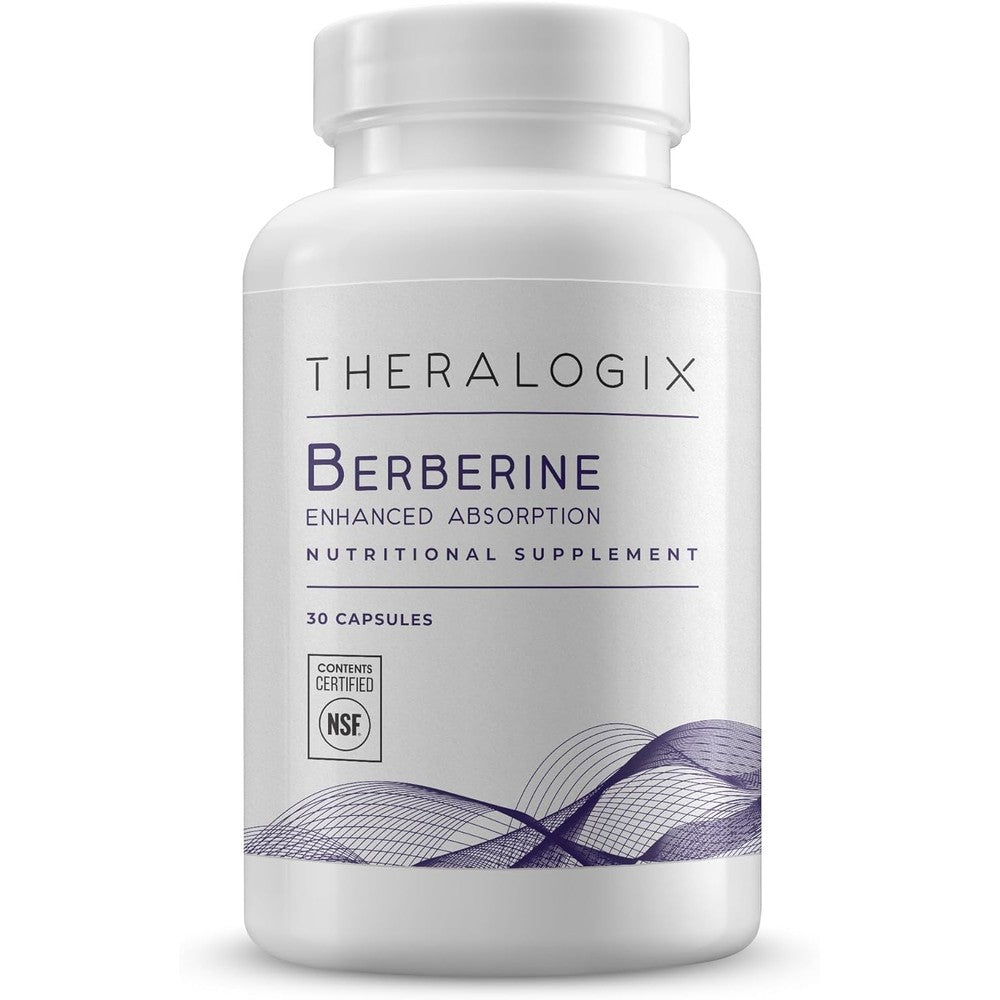 Theralogix Berberine Enhanced Absorption - 30-Day Supply - Made with Berberine Phytosome to Help Support Healthy Metabolism & Hormone Balance* - NSF Certified - 30 Capsules