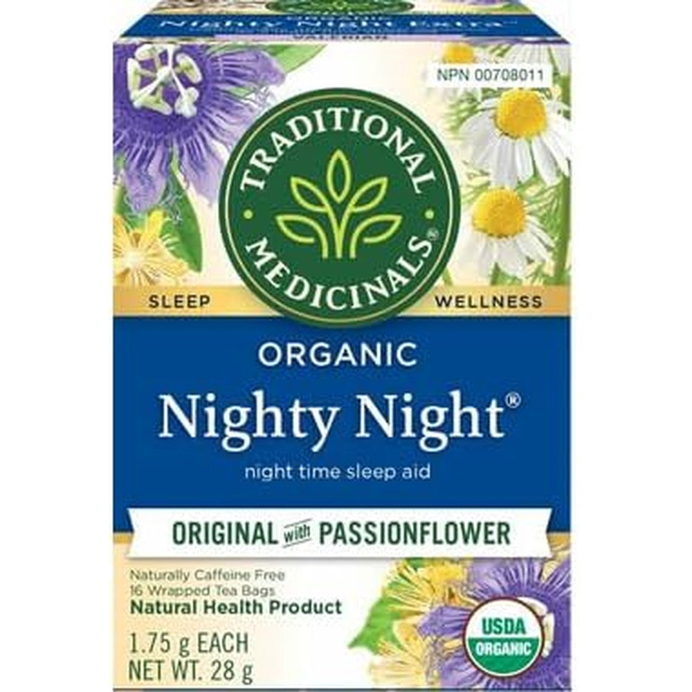 Traditional Medicinals Organic Fair Trade Certified Nighty Night Herbal Tea 16 Count (Pack of 4)