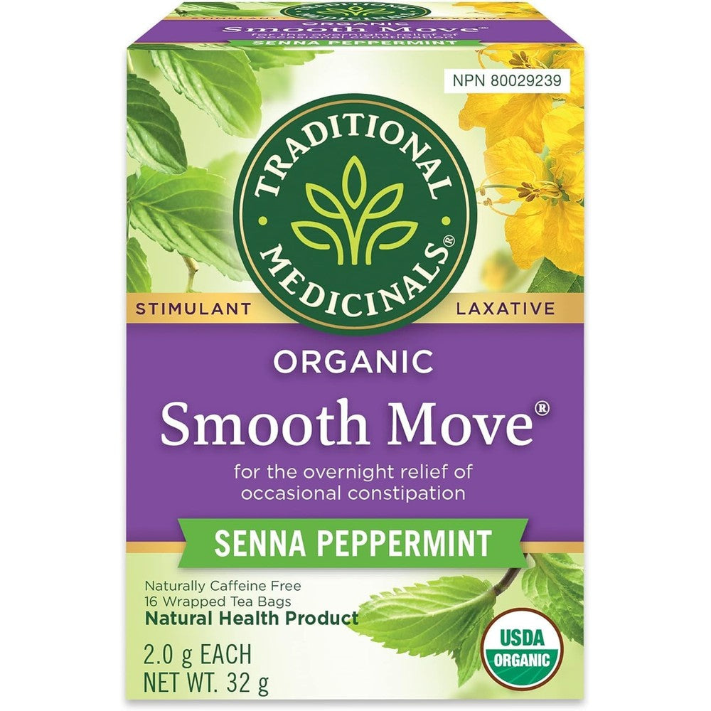 Traditional Medicinals, Tea Smooth Move Organic, 16 Count