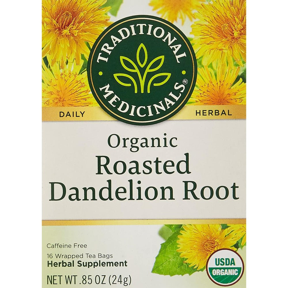 Traditional Medicinals Roasted Dandelion Root Herbal Tea, 16 ct