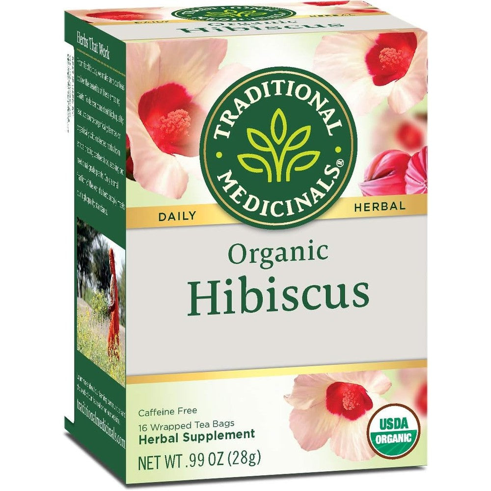 Traditional Medicinals Tea, Organic Hibiscus, Supports Your Cardiovascular System, 16 Tea Bags