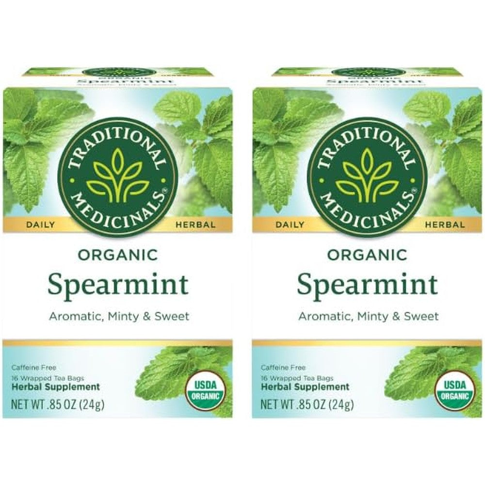 Traditional Medicinals Organic Tea - Spearmint 16 Bags (Pack of 2)