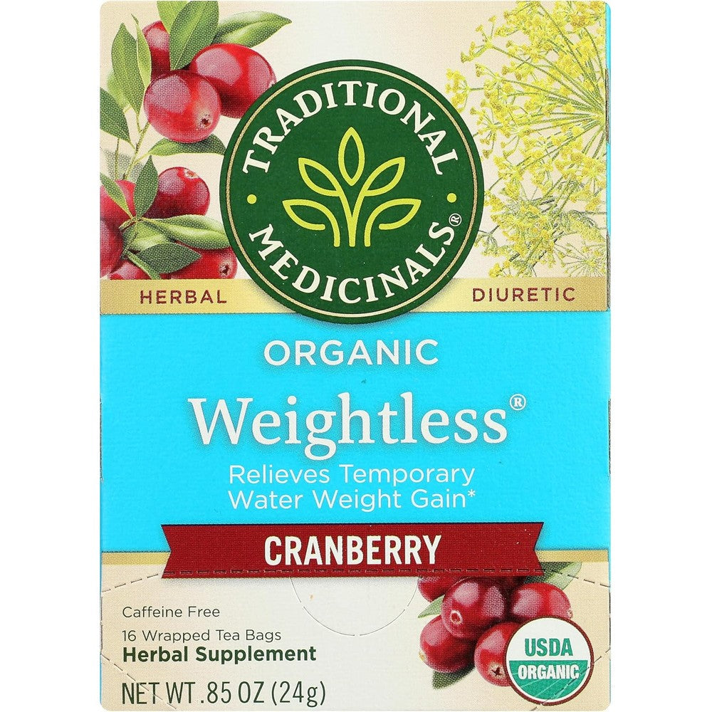 Traditional Medicinals Tea, Weightless Cranberry, 16 Count