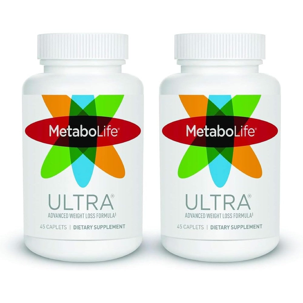 MetaboLife Ultra - Dietary Supplement - Hunger Supplement for Women & Men - 800 mg, 45 Caplets (2 Pack)