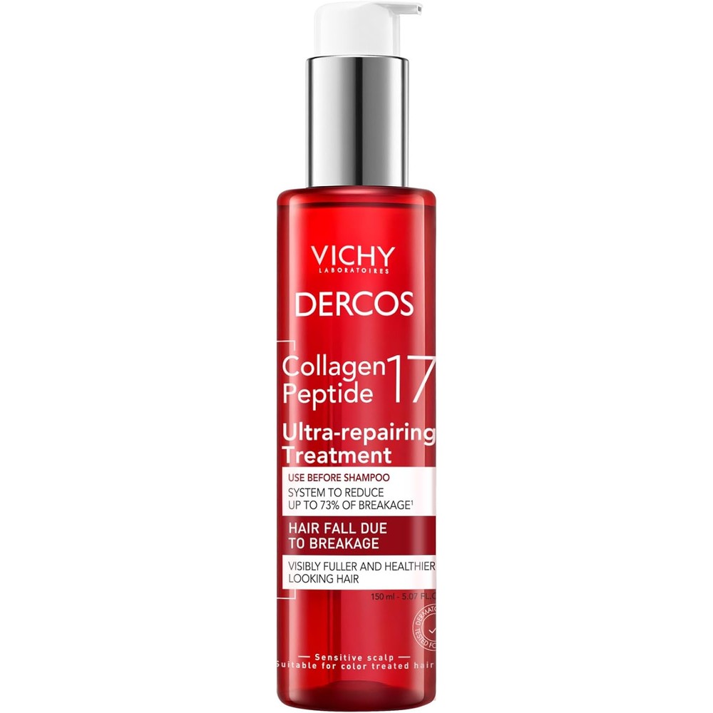 Vichy Dercos Collagen Peptide 17 Ultra-Repairing Treatment bottle front view