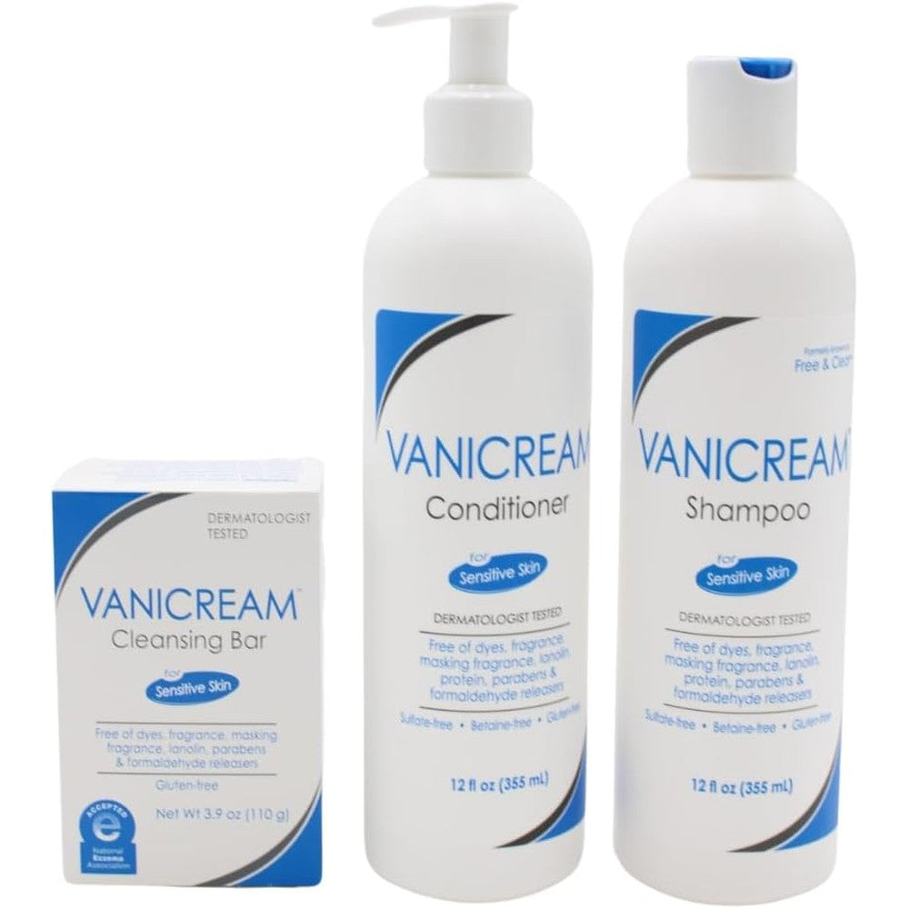 Vanicream bundle kit front view showcasing all three products