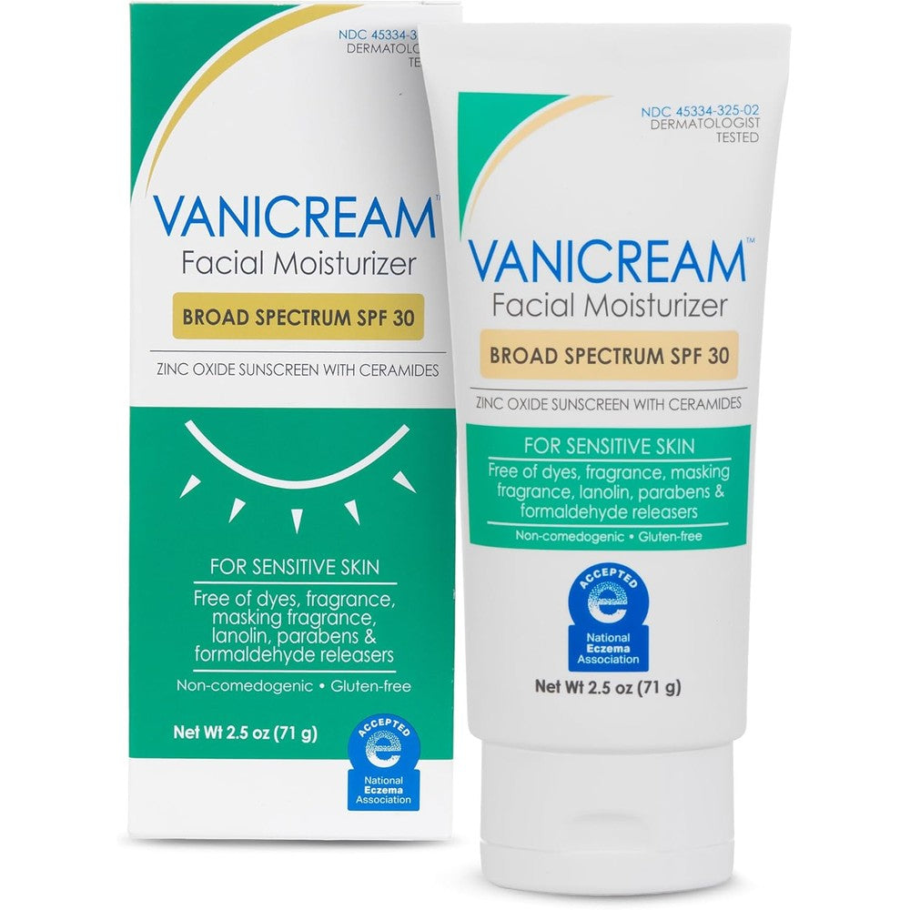 Vanicream facial moisturizer front tube view skincare