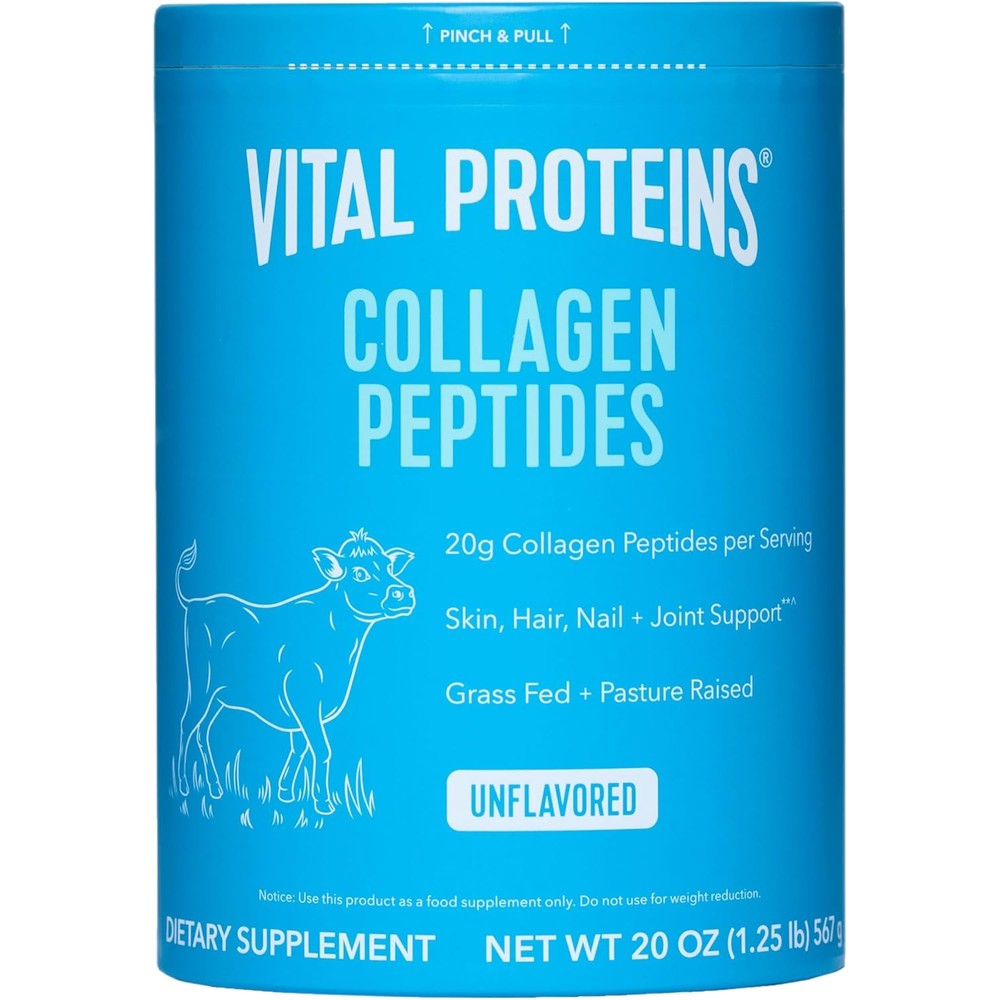 Vital Proteins collagen peptides powder front view 20 ounces container