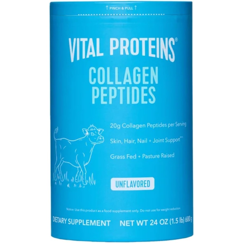 Vital Proteins collagen peptides unflavored powder front view container