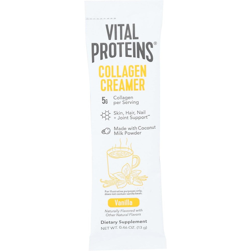 Vital Proteins Vanilla Collagen Creamer single serving packet front view