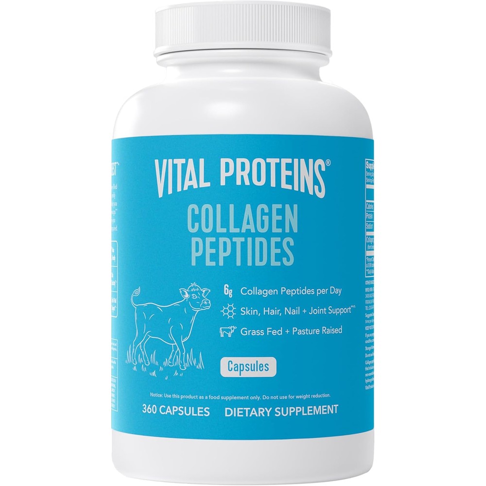 Vital Proteins Collagen Peptides Capsules 360 count front bottle view