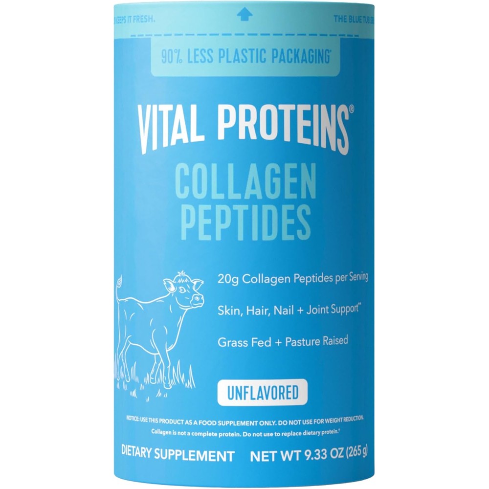 Vital Proteins Collagen Peptides Powder 9.33 Ounce unflavored tub front view buy online