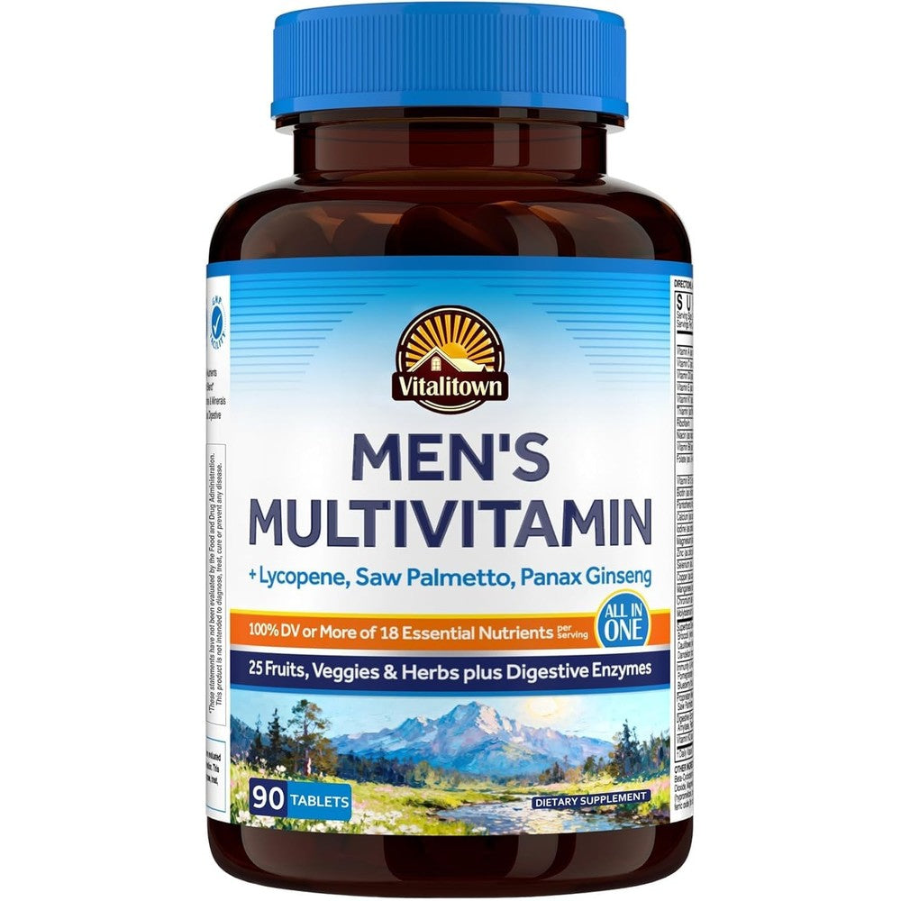 Vitalitown multivitamin for men front view bottle