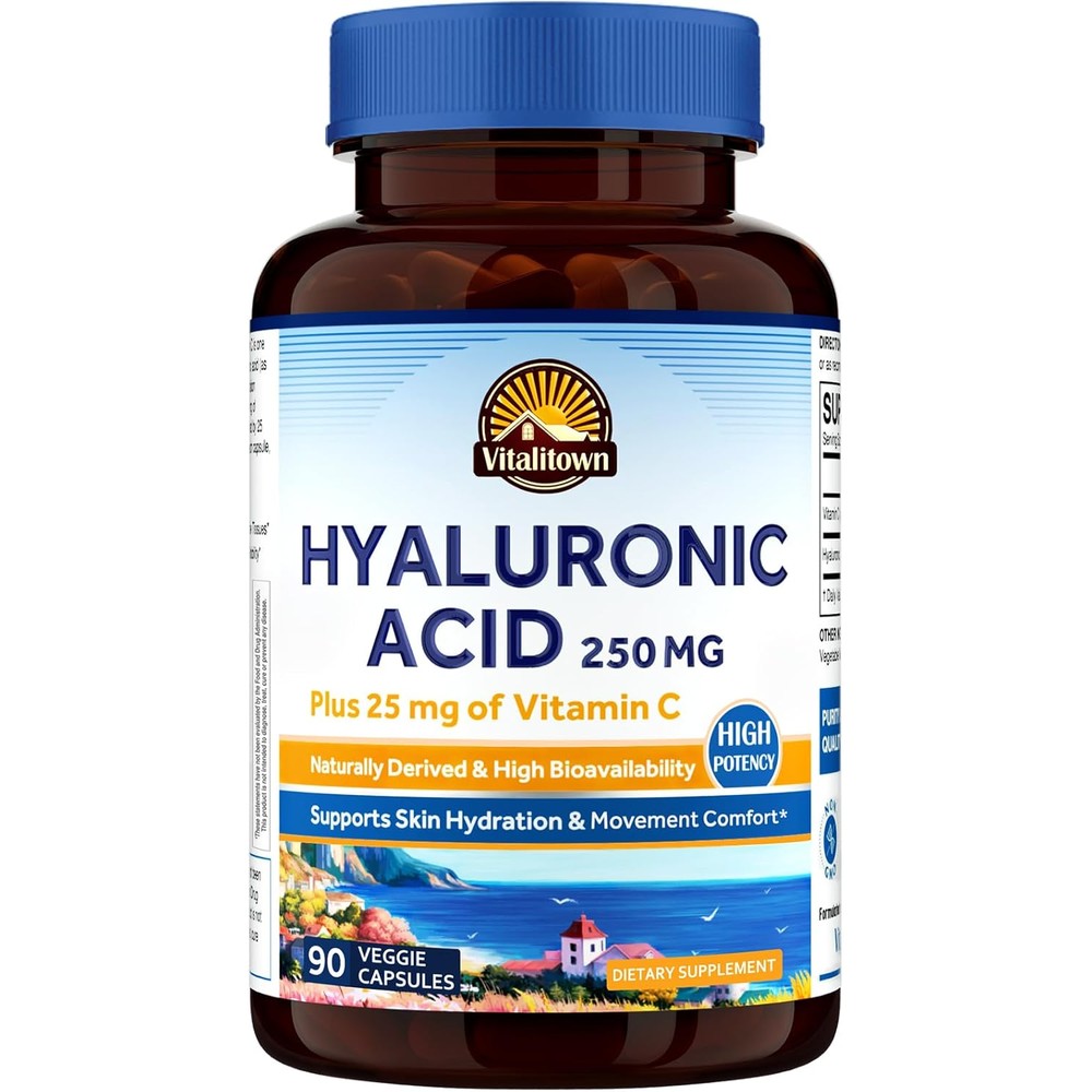 Vitalitown Hyaluronic Acid front view bottle packaging
