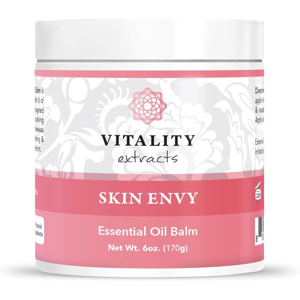 Vitality Extracts Skin Envy Essential Oil Balm - 6oz, Moisturizer, Beeswax, Vitamin A, Skin Care, All Natural, Coconut Oil
