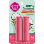 Eos 100 Percent Natural Lip Balm Coconut Milk 2 Pack front view packaging