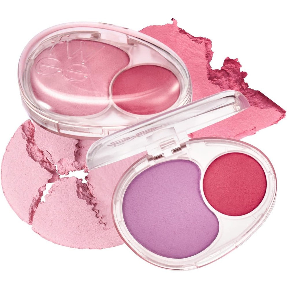 Fwee Mellow Dual Blush PK02 Fall In Highkey front view showing dual colors.