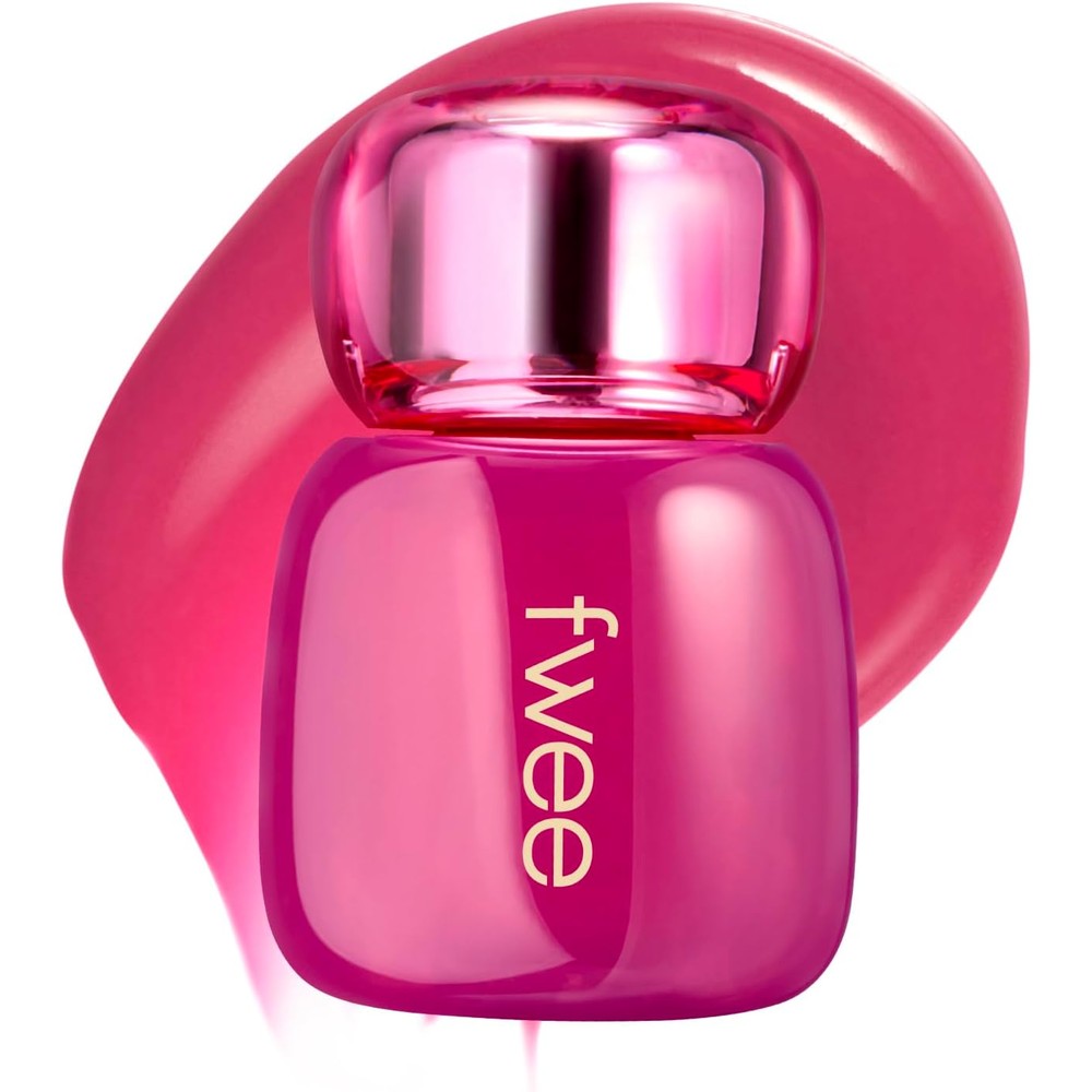 Fwee 3D Voluming Tint 06 Berry Pop front view high shine lip gloss.