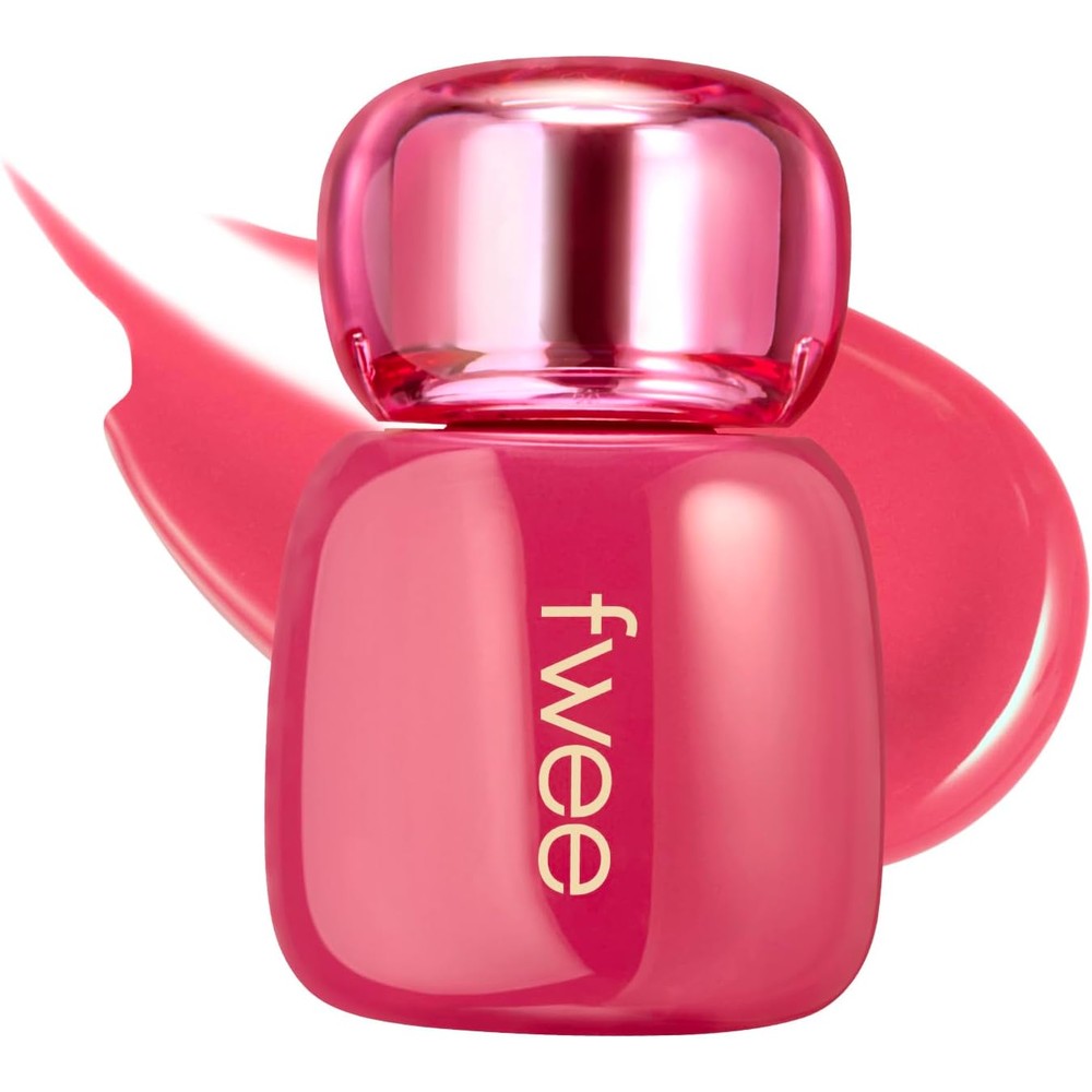 Fwee 3D Voluming Tint 07 Peach Pop front view high shine lip gloss container