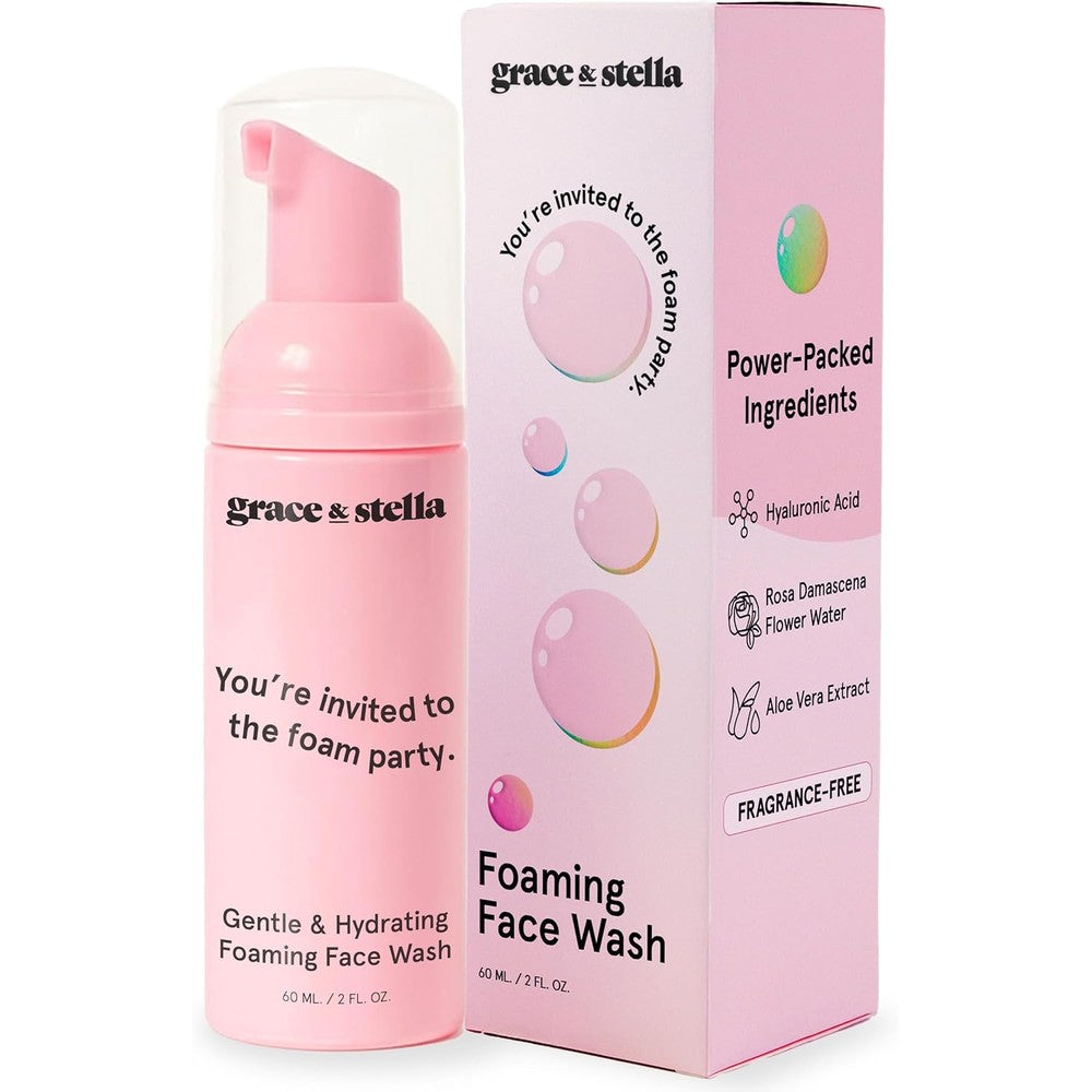 Grace And Stella travel face wash front view bottle and carton