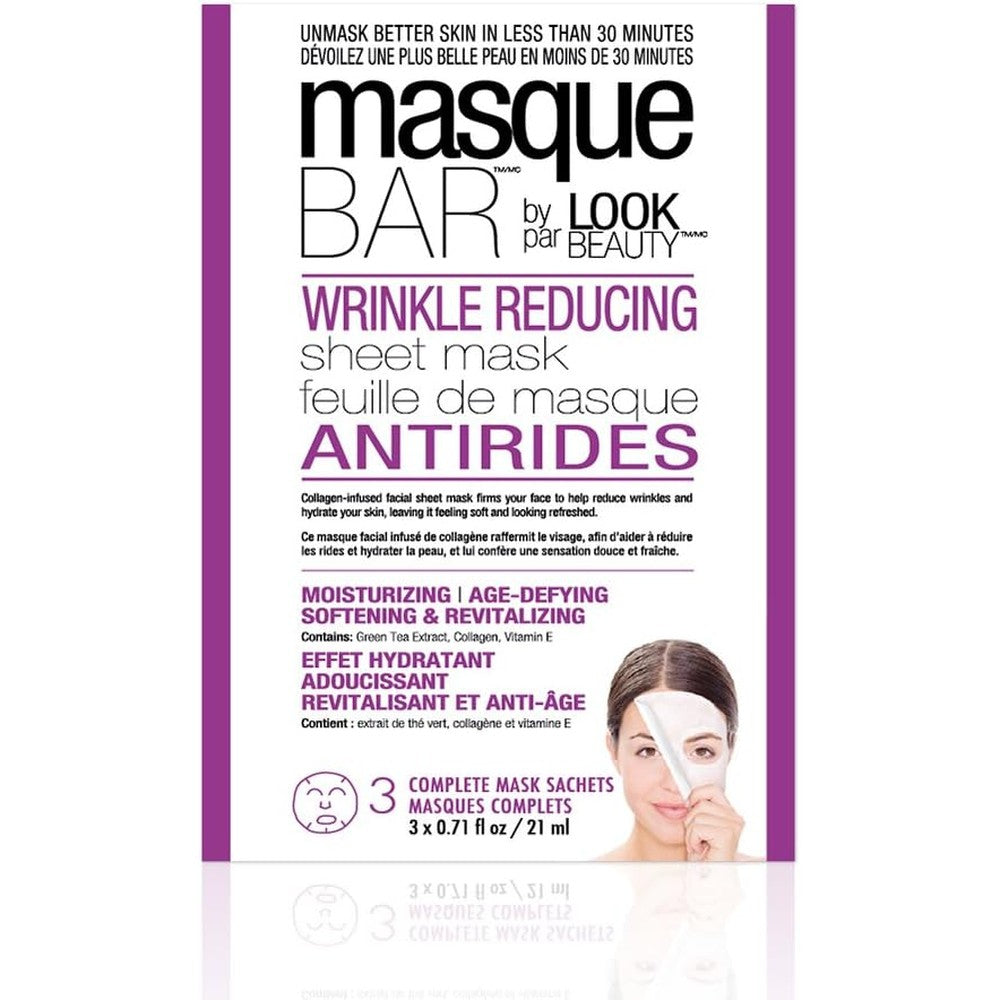 Masque Bar Wrinkle Reducing Sheet Mask - 3 Pack