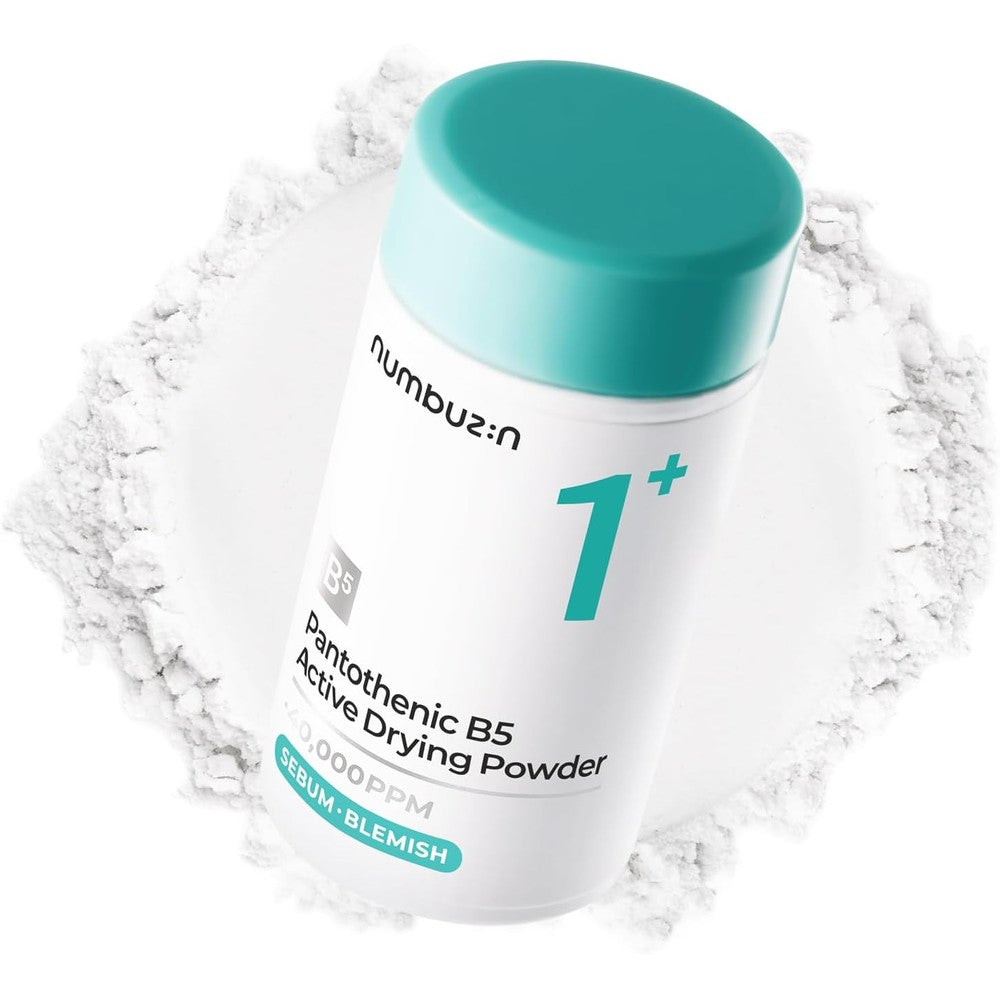 Numbuzin Number One Pantothenic B5 Active Drying Powder front view jar with teal cap