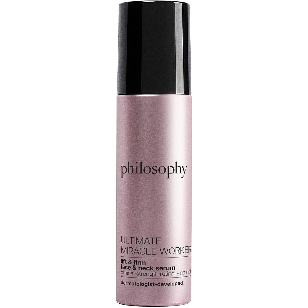 Philosophy Ultimate Miracle Worker Lift and Firm face and neck serum bottle front view