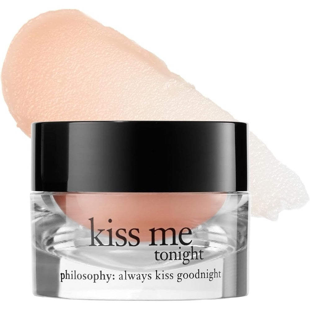 Philosophy Kiss Me Tonight Intense Lip Therapy front view clear jar with black lid