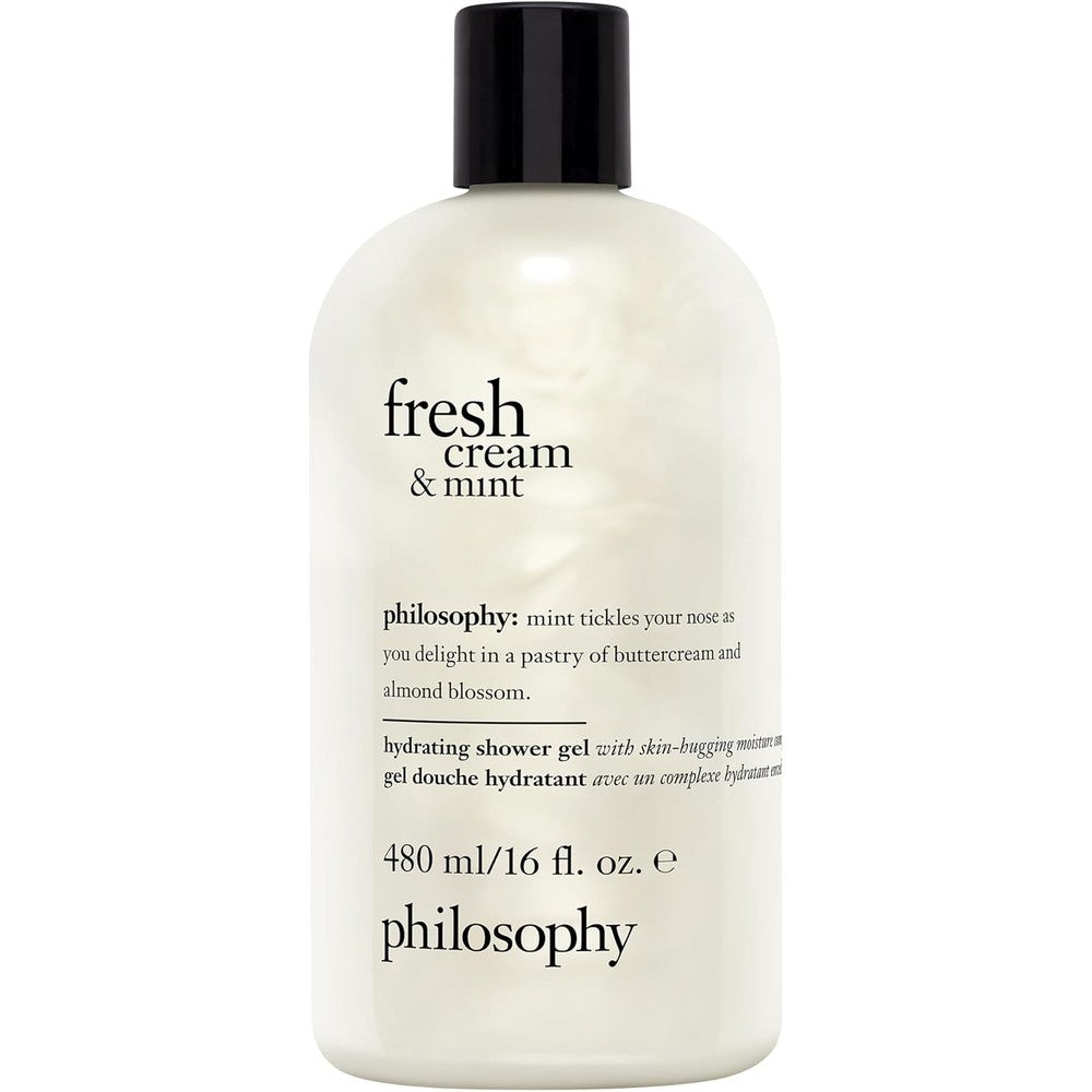Philosophy Fresh Cream and Mint Hydrating Shower Gel front view authentic USA skincare import