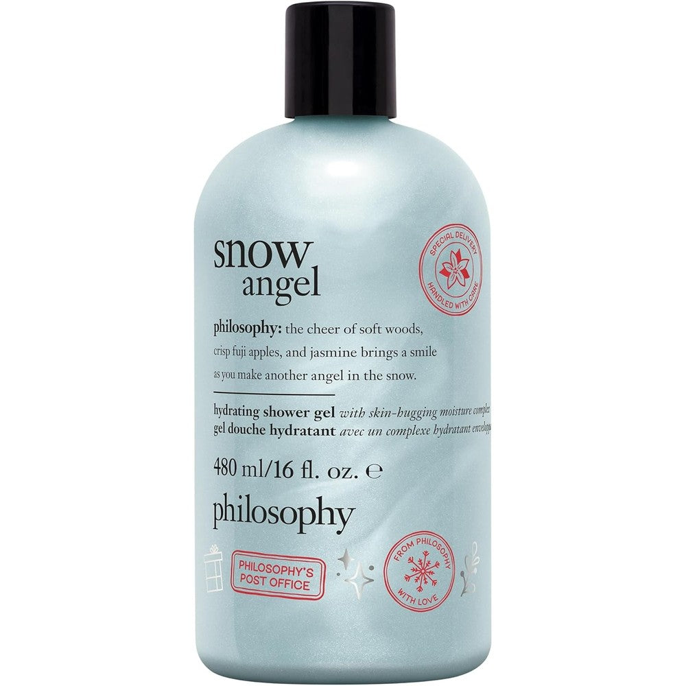 Philosophy Snow Angel 3-in-1 hydrating bath and shower gel bottle front view