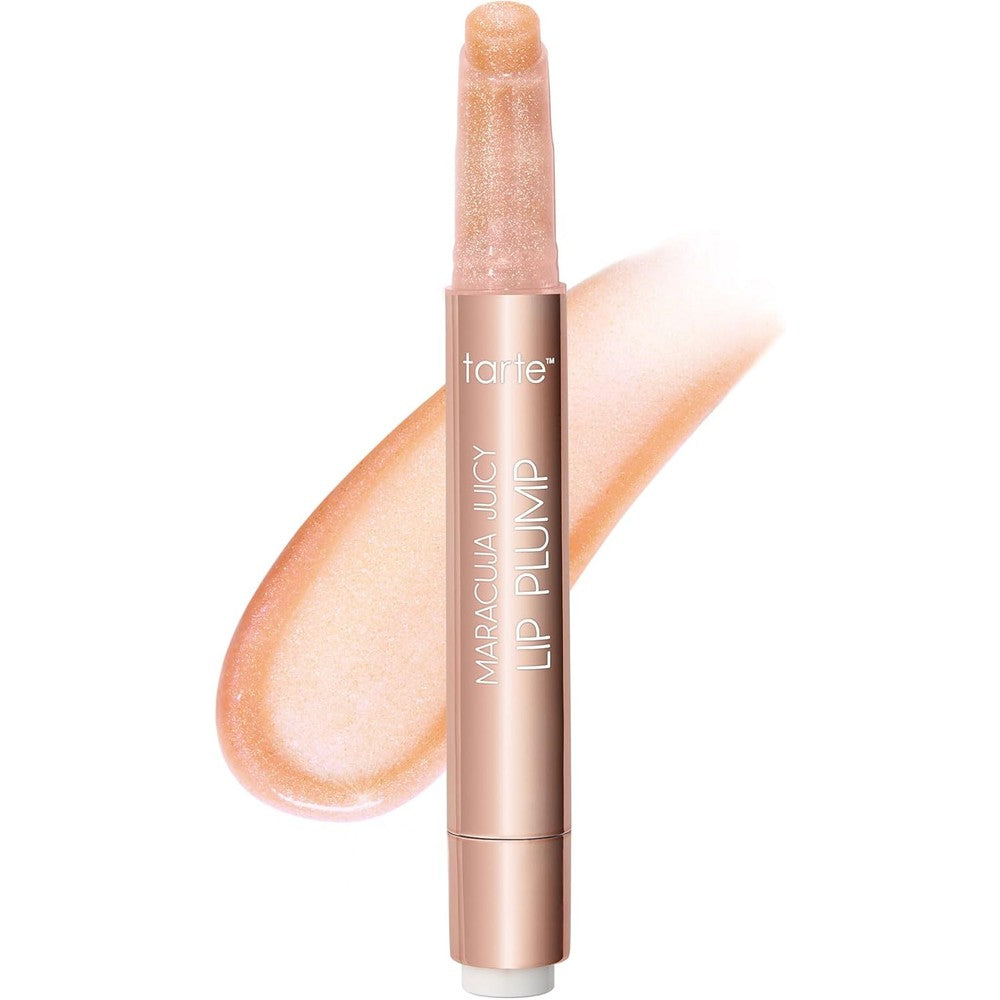 tarte maracuja juicy shimmer glass lip plump - Hydrating & Volumizing Lip Gloss Balm with Hyaluronic Acid & Vitamin E, Plumps & Moisturizes, Vegan & Cruelty-Free